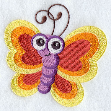 Wide-Eyed Baby Girl Butterfly