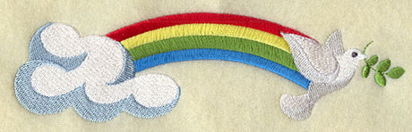 Noah's Ark Rainbow and Dove Border