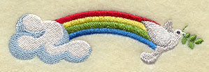Noah's Ark Rainbow and Dove Border