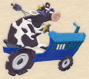 Cow Racer on Tractor