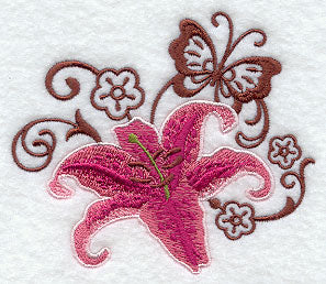 Stargazer Lily and Butterfly Echo