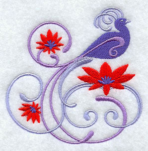 Bird and Flowery Filigree