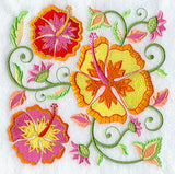Jacobean Hibiscus Square