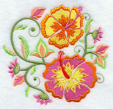 Jacobean Hibiscus Circle