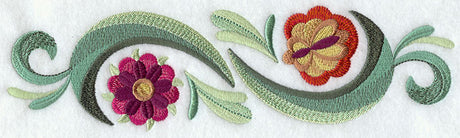 Jacobean Tweet Floral Border