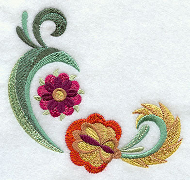 Jacobean Tweet Floral Corner