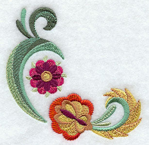 Jacobean Tweet Floral Corner