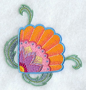 Jacobean Seashell and Seagreens Corner