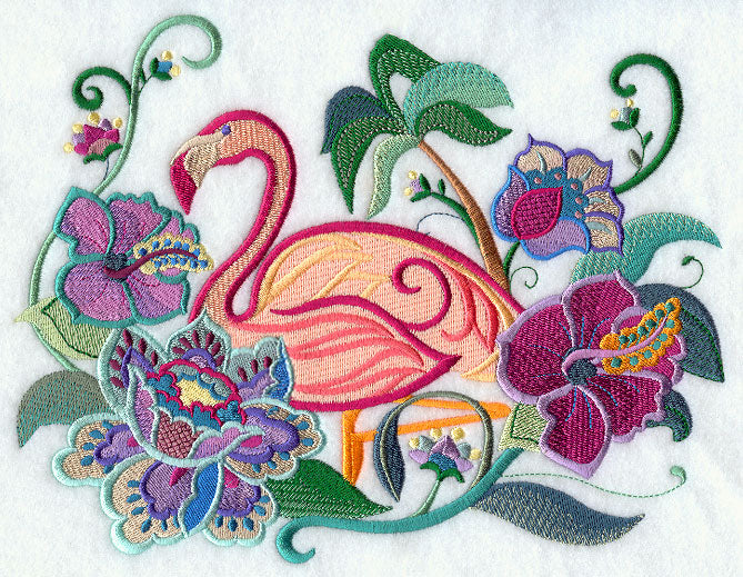 Summer Lovin' Flamingo in Flowers