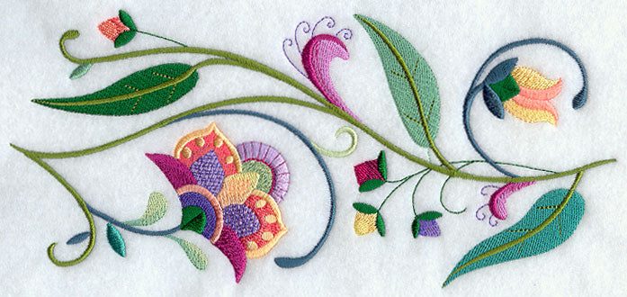 Summer Lovin' Jacobean Floral Border