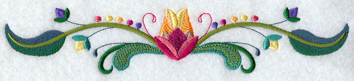 Summer Lovin' Jacobean Floral Border