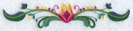 Summer Lovin' Jacobean Floral Border