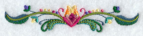 Summer Lovin' Jacobean Floral Border