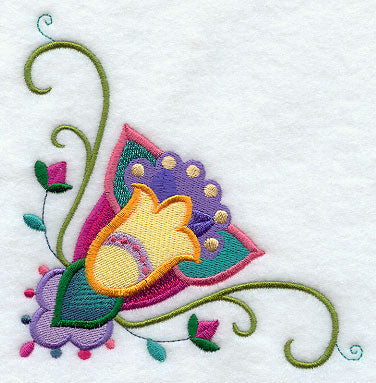 Summer Lovin' Jacobean Floral Corner