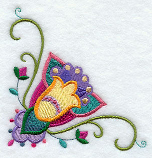 Summer Lovin' Jacobean Floral Corner