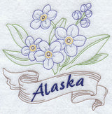 Alaska - Forget-Me-Not (Redwork)