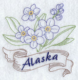 Alaska - Forget-Me-Not (Redwork)