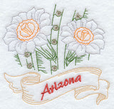Arizona - Saguaro Cactus Blossom (Redwork)
