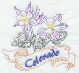 Colorado - Columbine (Redwork)