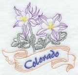 Colorado - Columbine (Redwork)