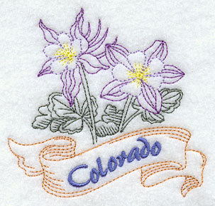 Colorado - Columbine (Redwork)