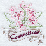 Connecticut - Mountain Laurel (Redwork)