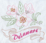 Delaware - Peach Blossom (Redwork)