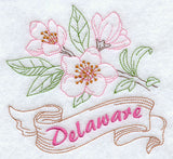 Delaware - Peach Blossom (Redwork)