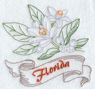 Florida - Orange Blossom (Redwork)