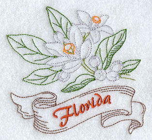 Florida - Orange Blossom (Redwork)