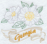 Georgia - Cherokee Rose (Redwork)