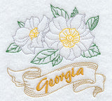 Georgia - Cherokee Rose (Redwork)