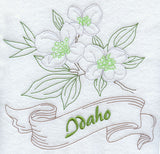 Idaho - Syringa (Redwork)