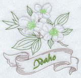 Idaho - Syringa (Redwork)