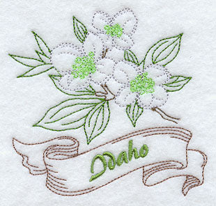 Idaho - Syringa (Redwork)