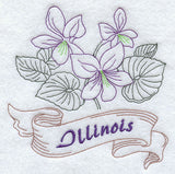Illinois - Purple Violet (Redwork)
