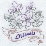 Illinois - Purple Violet (Redwork)