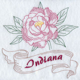 Indiana - Peony (Redwork)
