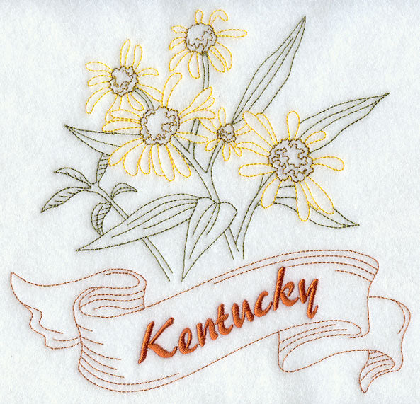 Kentucky - Goldenrod (Redwork)
