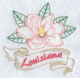 Louisiana - Magnolia (Redwork)