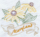 Maryland - Black-Eyed Susan (Redwork)