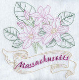 Massachusetts - Mayflower (Redwork)