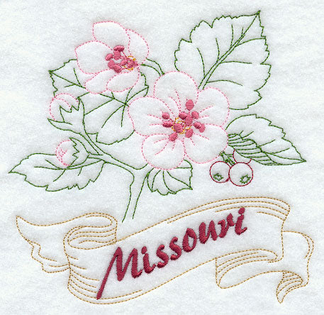 Missouri - Hawthorn (Redwork)