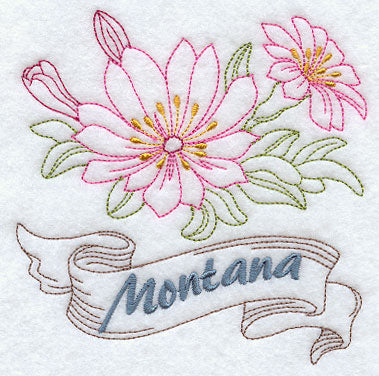 Montana - Bitterroot (Redwork)