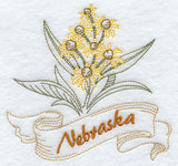 Nebraska - Goldenrod (Redwork)