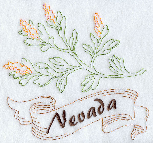 Nevada - Sagebrush (Redwork)