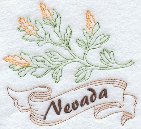 Nevada - Sagebrush (Redwork)