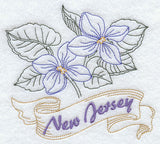New Jersey - Violet (Redwork)