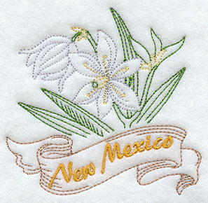 New Mexico - Yucca Flower (Redwork)