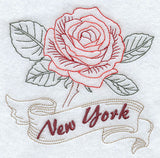 New York - Rose (Redwork)